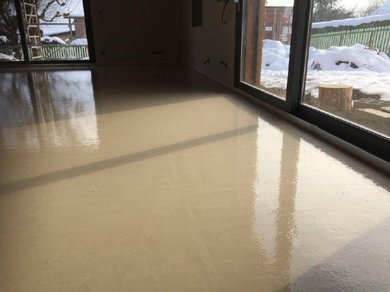 Chape liquide finition hiver neige